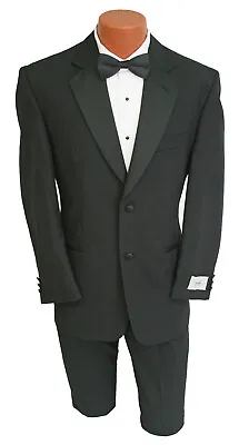 New Men's Black Devin Michaels Tuxedo With Pants Wedding Prom Mason 44XL 38W • $29.99