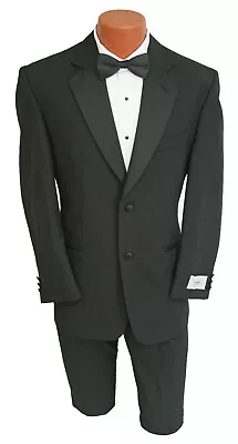 New Men's Black Devin Michaels Tuxedo With Pants Wedding Prom Mason 48XL 42W • $29.99