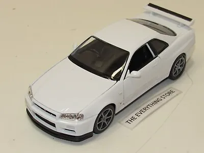 Welly Nissan Skyline Gt-r R34 Bright White 1:24 Scale No Box Free Ship • $29.95