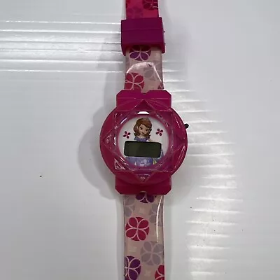 Disney STFKD003 1309140517 Pink Girls Princess LCD Retro Watch Untested • $6