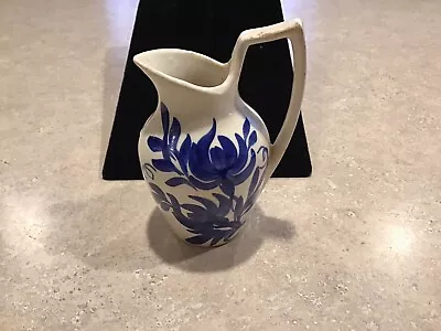 Vintage Clinchfield Artware Pottery Miniature Pitcher/Creamer Blue Hand Painted • $14