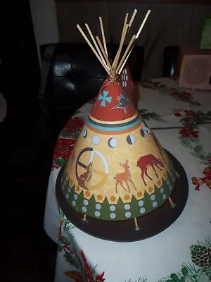 Hand Made Native American Tee Pee Night Light Nice LOOK! • $79.95