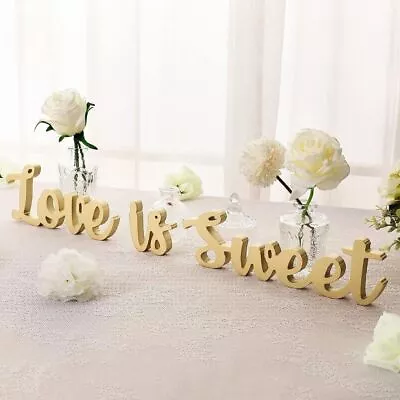 Gold Love Is Sweet Sign For Dessert Table  Anniversary • £13.84