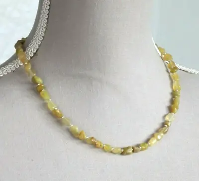 Golden Opal Nugget Necklace ~ Sterling Silver 18  In Length • £19.99