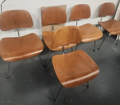 Vintage Herman Miller Eames 1957 Dining Chairs DCM Molded Walnut - (Set Of 5) • $2999