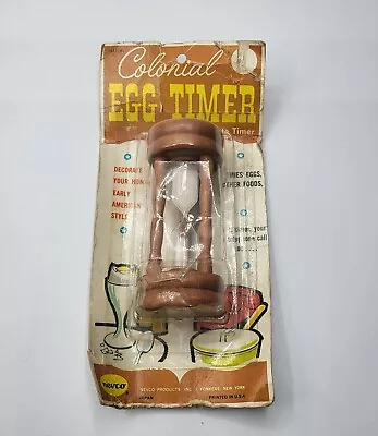 Vintage NEVCO Colonial Egg Timer Kitchen Wooden Sand 1017/BL New • $19.95