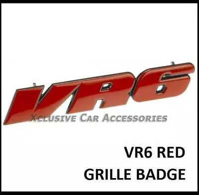 VW Golf Car Grill Badge Red VR6 MK3 Emblem Decal Corrado Jetta Passat Vr6r • $23.90