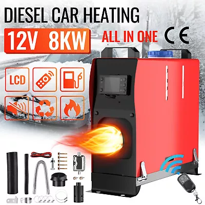 All In One Diesel Air Heater 8KW 12V LCD Thermostat Boat Motorhome Truck Trailer • $85.99