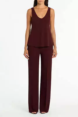CARLA ZAMPATTI Dark Brown Wide Trousers Suit Pants Size 32  M L • $85