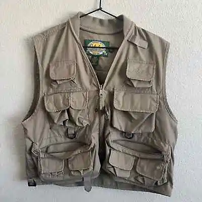 Cabela's Mens Safari Vest S Hunting Fishing Hiking Outdoor Beige Pockets • $25.87