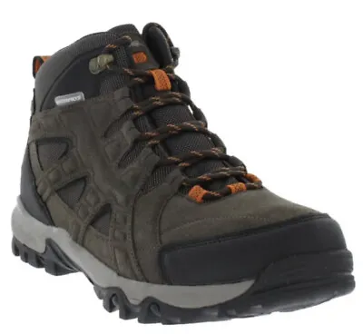 Eddie Bauer Men's Hiking Boots Waterproof Genuine Suede Brown Size 8.5  Harrison • $39.95