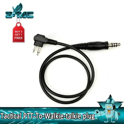 Z Tactical PTT-To-Walkie-talkie Plug Adaptor For R.3 U Series Dual PTT / Headset • $9.48