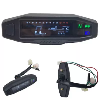 0-1200rpm Motorcycle LCD Digital Speed Meter Mini Odometer Speedometer Universal • $38.62