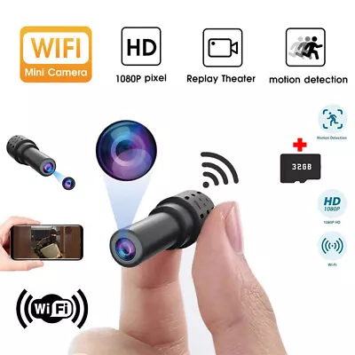 Mini Hidden Spy Camera Micro Home Full HD 1080P Security WIFI Home Motion Cam • £18.99