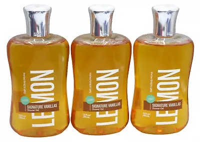 Bath & Body Works Lemon Vanilla Shower Gel Signature Vanillas 3pc NEW • $52.49