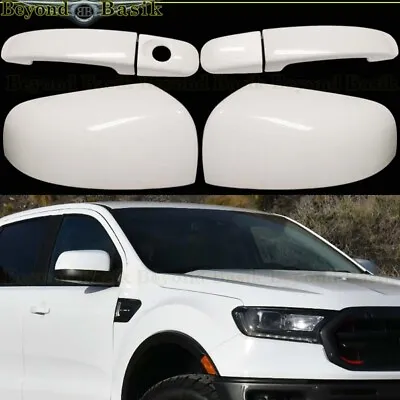 For 2012-2023 Ford Ranger 2 Door Handle COVERS No SMT+Mirrors Z1 YZ OXFORD WHITE • $69.84