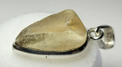Libyan Desert Glass Meteorite Tektite Pendant .925 Silver 2.82 Grams • $24.95