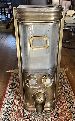 Unique Vintage French Commercial Coffee Bean Dispenser In Brass Copper And Tin • $1297