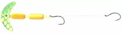 Mack's Lure 60055 Cha - Crawler Rig (Black Hooks) Chartreuse Scale • $11.30