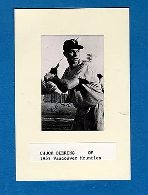 1957 CHUCK DIERING AUTOGRAPHED VANCOUVER MOUNTIES 3.5 X 5 PCL PHOTO-(d.2012) • $2.99