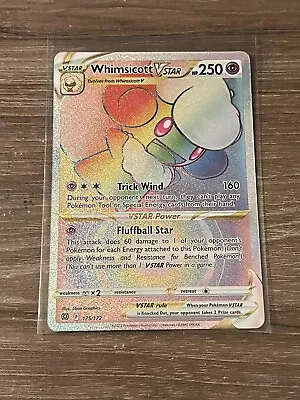 Whimsicott VSTAR 175/172 Holo Secret Rare Rainbow Pokémon Brilliant Stars NM/M • $0.99