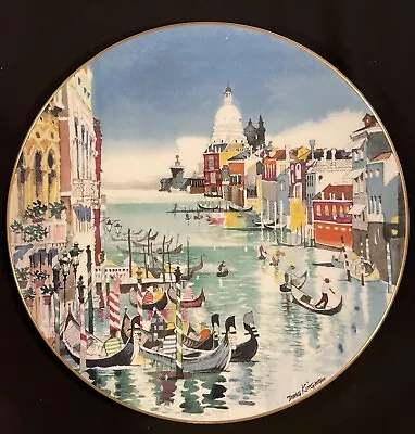 Royal Doulton England 10 1/4   Dong Kingman 1977  Plate  Venice Grand Canal  • $13