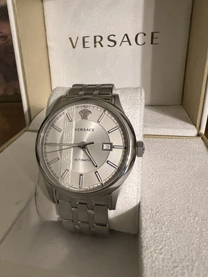 $500 • Buy Versace Aiakos Silver Men's Watch - V18040017