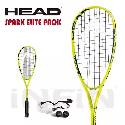 Head Spark Elite Squash Racquet  Pack+ Impulse Eyeguards + 2 Tournament Balls • $54.99