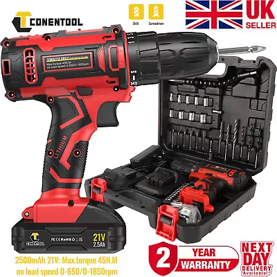 Cordless Drill Set 12/18/21V Electric Driver Screwdriver 36PC +2.0/2.5Ah Battery • £20.59