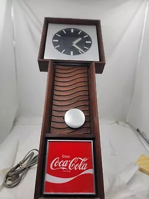 Vintage Mid Century Coca Cola Light Up Electric Motion Clock Benco 33  X 12  • $199.99