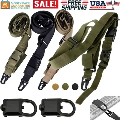 Tactical Gun Sling 3 Point Bungee Rifle Strapping Belt /Rail Mount Sling Adapter • $12.98