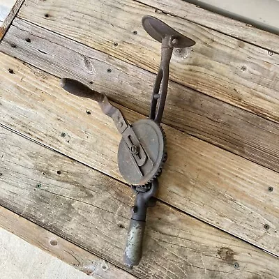 Vintage Hand Crank Shoulder Breast Drill Egg Beater Antique • $37