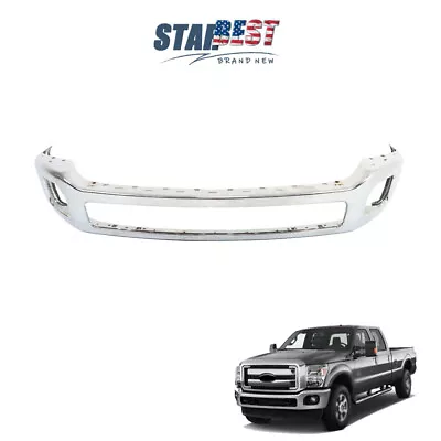 New For 2011-2016 F-250 F-350 Super Duty Truck Chrome Steel Front Bumper • $257.64