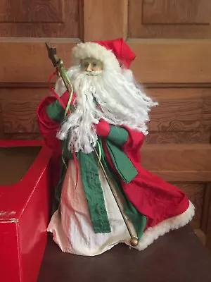 Vintage Midwest 14 Inch Old World Santa Claus Christmas Tree Topper • $14