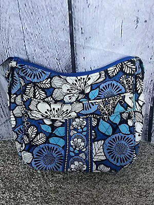 VERA BRADLEY Saddle Hipster Crossbody Blue Bayou Front Push... • $20