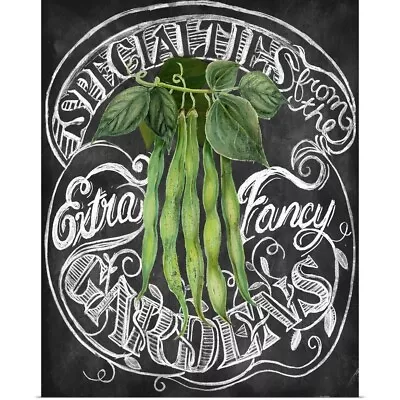 Chalkboard Green Beans Poster Art Print Vegetables Home Decor • $29.99