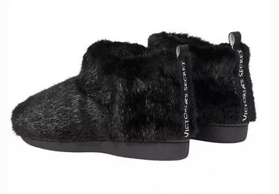 Victorias Secret Super Soft Faux Fur Booties Slippers Ankle Boots Logo S M L Nwt • $69.75