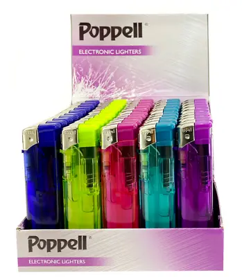 £7.99 • Buy Poppell Lighters Refillable Electronic X 9 Lighters 9 Pack