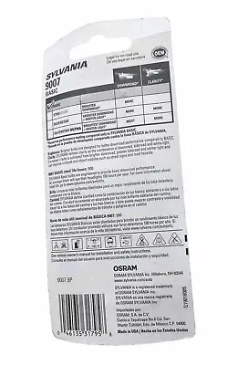 SYLVANIA 9007.BP Basic Halogen Headlight Bulb • $10.50