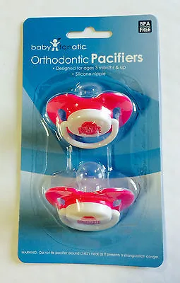 Ohio State Buckeyes PINK Baby Infant Pacifiers NCAA NEW - 2 Pack SHOWER GIFT! • $8.95