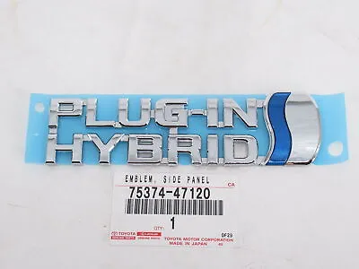 Genuine OEM Toyota 75374-47120  PLUG IN HYBRID  Emblem Left 12-15 Prius Plug-In • $31.99
