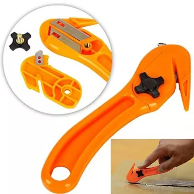 Genuine Yellow Safety Knife Sharp Blade Box Opener Tape Cutter Double Side Tool • £2.99