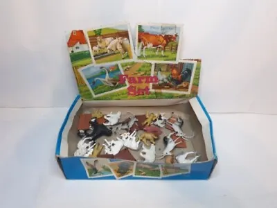 Vintage Animal Farm Set 29x Piece With Various Figures Cows Goats Lion 1970s/80s • £12.99