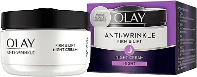 Olay Anti-Wrinkle Firm & Lift Night Cream Visibly Reduces Wrinkles 50ml • £9.49