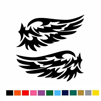 £2.49 • Buy X2 Guardian Angel Wings Lovely Vinyl Car Stickers Fashion Car Mirror Decals Art