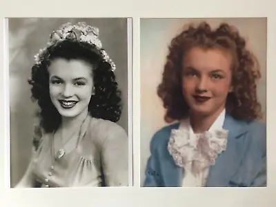 Marilyn Monroe Teenage Photos Norma Jeane Dark Hair X 2 Photo • £11