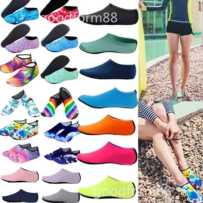 Water Shoes Mens Womens Quick Dry Aqua Socks Beach Swim Non Slip Wetsuit Size UK • £2.66