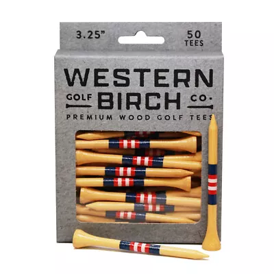 NEW Western Birch Golf Company Premium Bamboo Golf Tees 3 1/4  - Firebird • $11.99