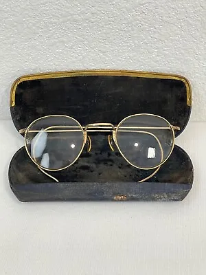 1920’s 1940’s Silver Wire Rim Eye Glasses Antique Round Bi Spectacle John Lennon • $49.95