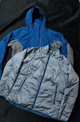 Cabelas 3 In 1 Insulated Mens XL Jacket Parka Coat Puffer Primaloft Blue Hooded • $76
